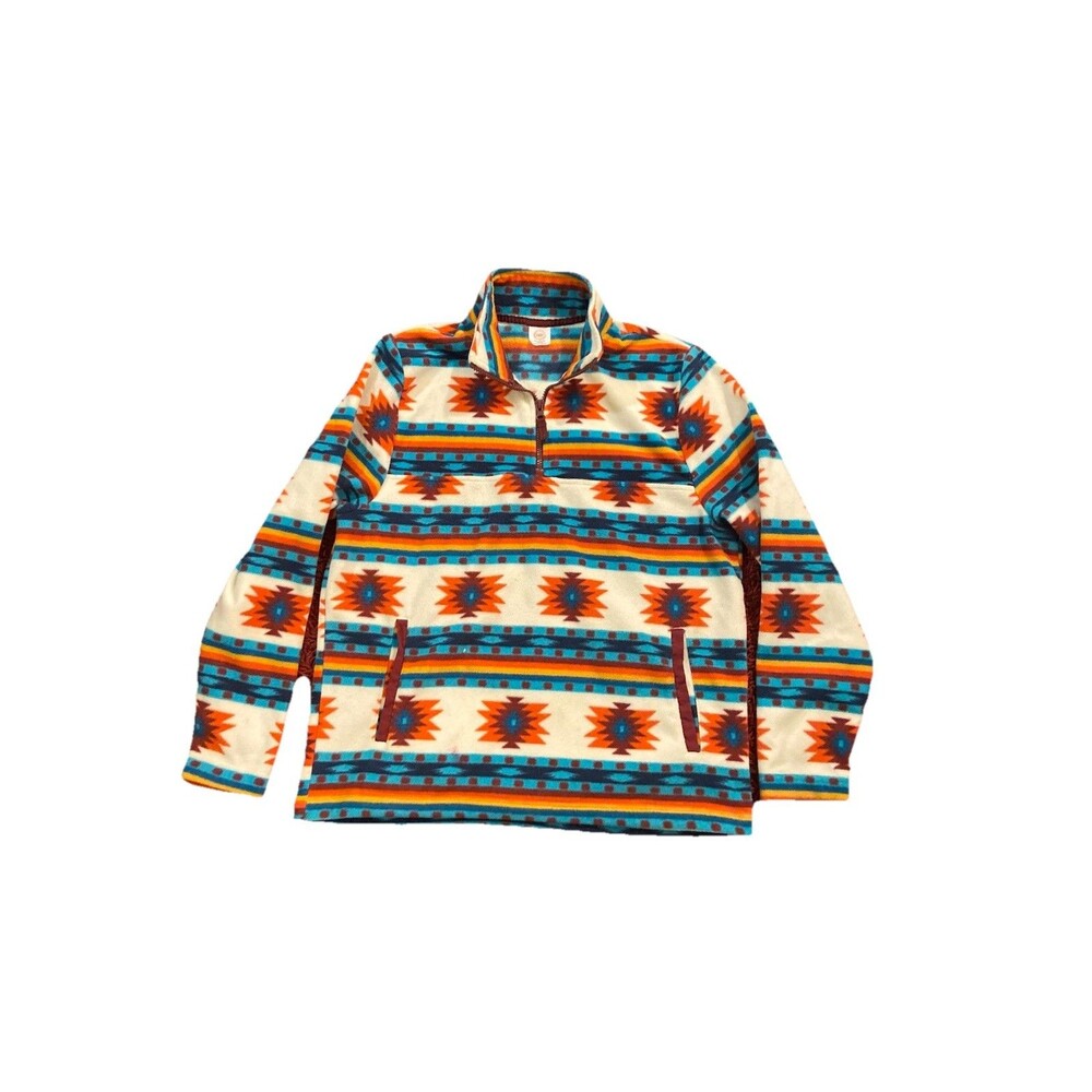 Wonder Nation Fleece Jacket 1/4 Zip Aztec Tribal Pullover Size XL 14-16 Husky